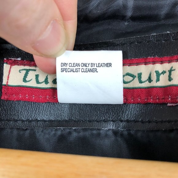 Tudor Court VTG Womens Large Black Genuine Leather Patchwork Button Front Jacket - Picture 8 of 8